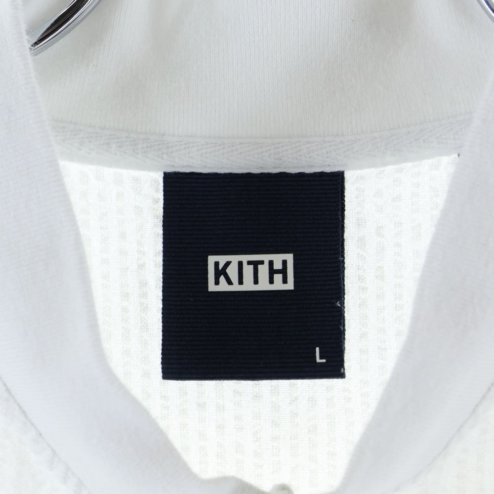 KITH(キス) 23SS シアサッカー ヘンリーネック半袖ポロシャツ