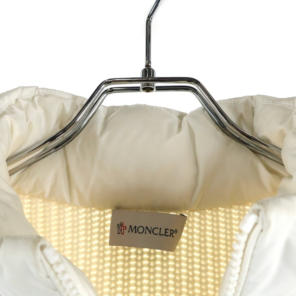 MONCLER(モンクレール) CARDIGAN TRICOT ニット切替ダウンジャケット ホワイト J20919B00032