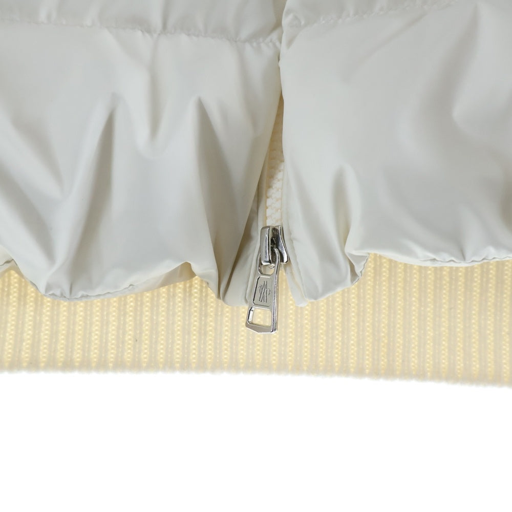 MONCLER(モンクレール) CARDIGAN TRICOT ニット切替ダウンジャケット ホワイト J20919B00032