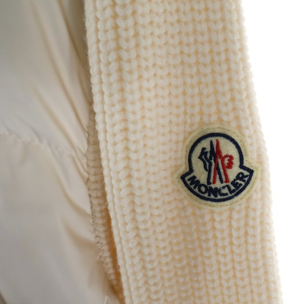 MONCLER(モンクレール) CARDIGAN TRICOT ニット切替ダウンジャケット ホワイト J20919B00032