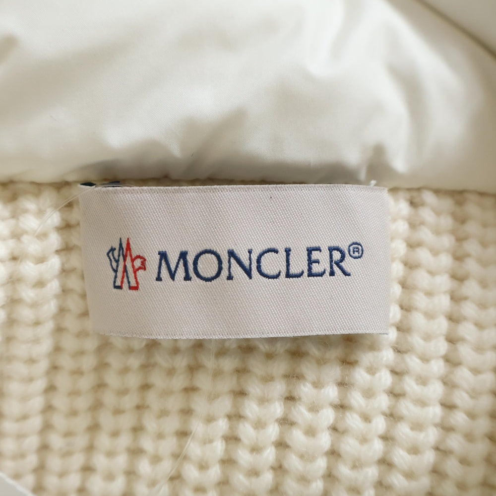 MONCLER(モンクレール) CARDIGAN TRICOT ニット切替ダウンジャケット ホワイト J20919B00032