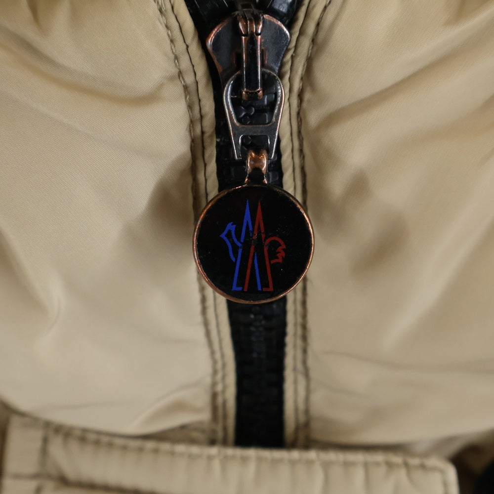 MONCLER(モンクレール) GENEVRIER ジュヌヴリエ ファー付きフーデッドジップアップ ダウンコート ベージュ レディース 32093499172568065