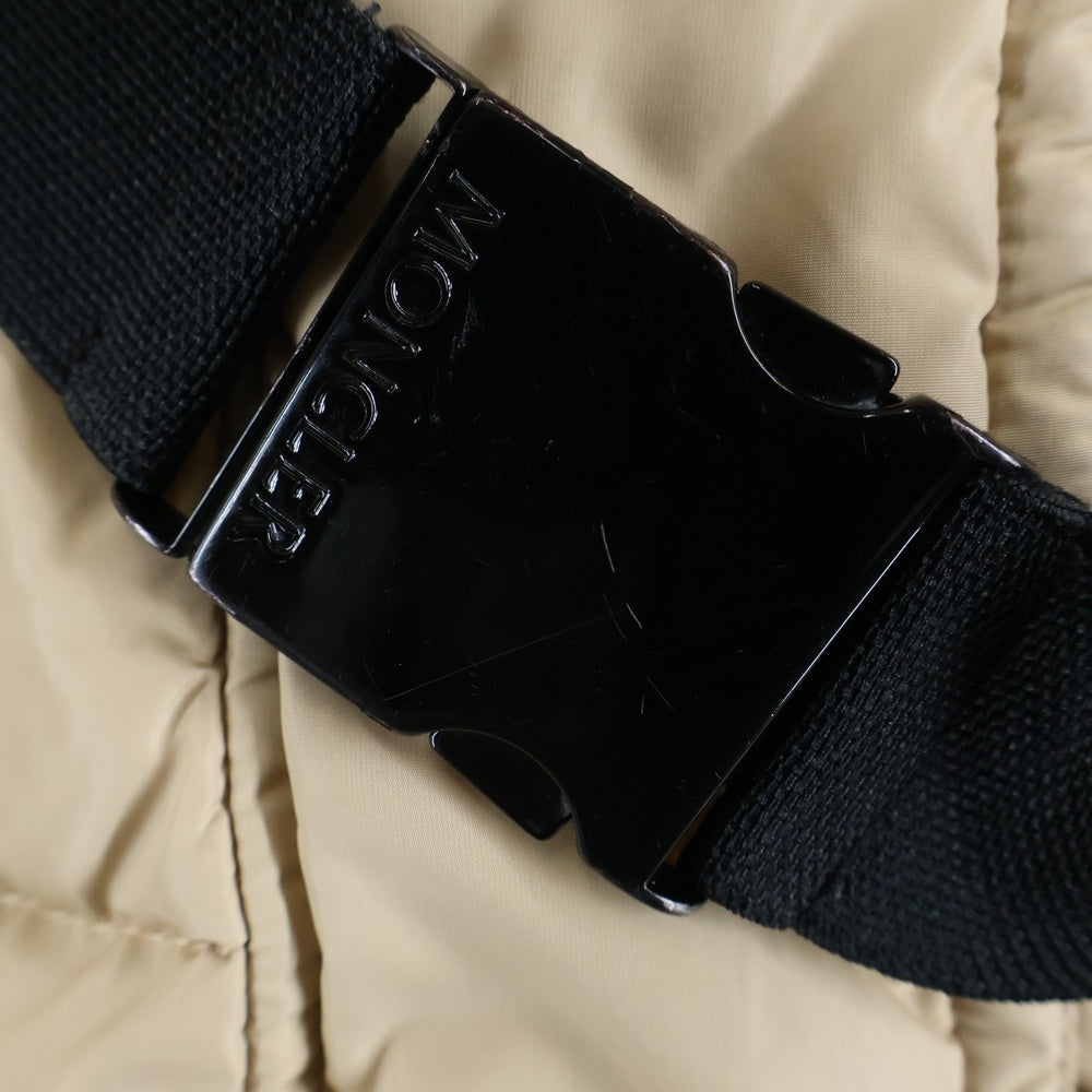 MONCLER(モンクレール) GENEVRIER ジュヌヴリエ ファー付きフーデッドジップアップ ダウンコート ベージュ レディース 32093499172568065