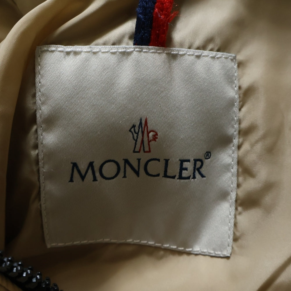 MONCLER(モンクレール) GENEVRIER ジュヌヴリエ ファー付きフーデッドジップアップ ダウンコート ベージュ レディース 32093499172568065