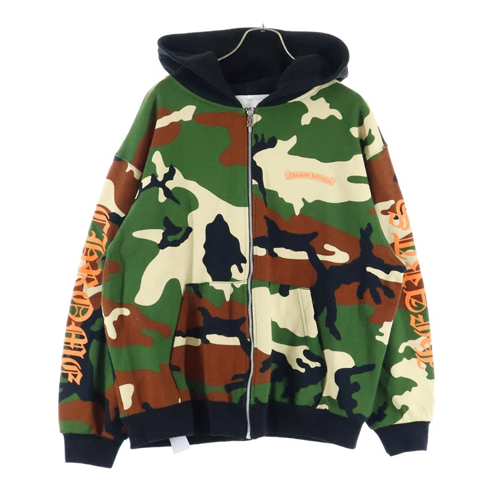 CHROME HEARTS(クロムハーツ) ×MATTY BOY PPO CAUTION ZIP UP HOODIE マッティボーイ コーション サーマル裏地ジップアップパーカー フーディ カモフラージュ