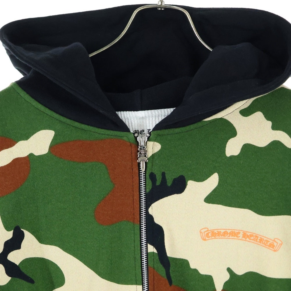 CHROME HEARTS(クロムハーツ) ×MATTY BOY PPO CAUTION ZIP UP HOODIE マッティボーイ コーション サーマル裏地ジップアップパーカー フーディ カモフラージュ