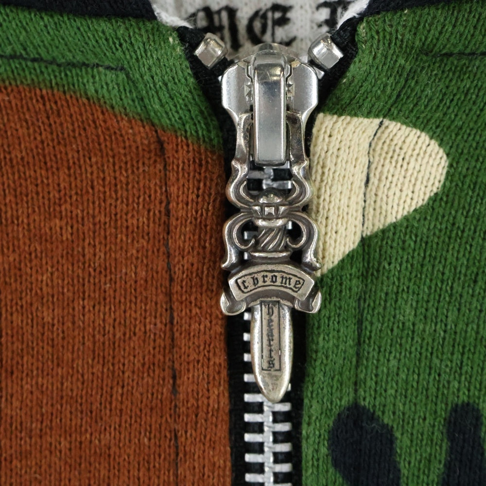 CHROME HEARTS(クロムハーツ) ×MATTY BOY PPO CAUTION ZIP UP HOODIE マッティボーイ コーション サーマル裏地ジップアップパーカー フーディ カモフラージュ