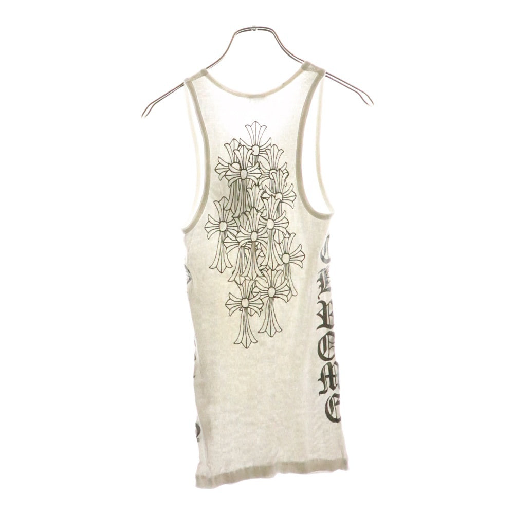 CHROME HEARTS(クロムハーツ) OLD VINE DAGGER オールド ヴァインダガープリントタンクトップ バックセメタリークロス ホワイト
