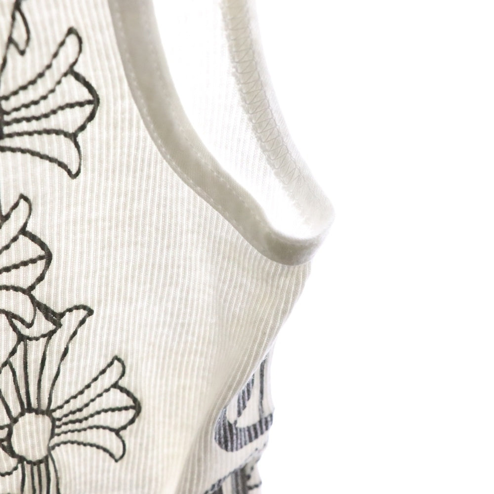 CHROME HEARTS(クロムハーツ) OLD VINE DAGGER オールド ヴァインダガープリントタンクトップ バックセメタリークロス ホワイト