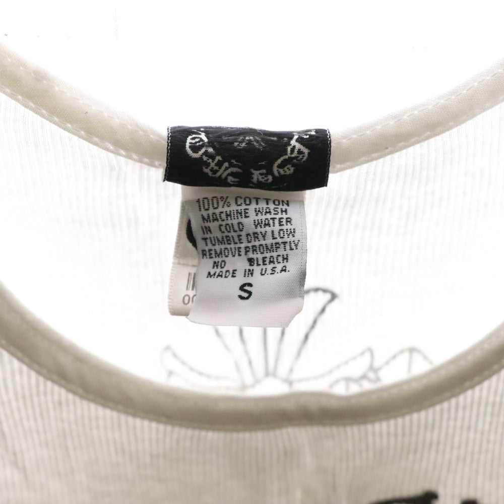 CHROME HEARTS(クロムハーツ) OLD VINE DAGGER オールド ヴァインダガープリントタンクトップ バックセメタリークロス ホワイト