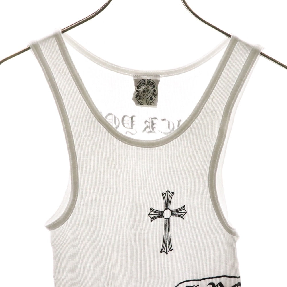 CHROME HEARTS(クロムハーツ) OLD FUCK YOU TANK TOP オールド ファックユー サイドロゴ タンクトップ ノースリーブ ホワイト