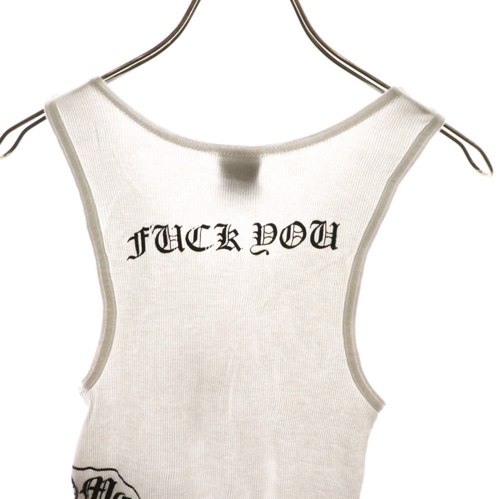 CHROME HEARTS(クロムハーツ) OLD FUCK YOU TANK TOP オールド ファックユー サイドロゴ タンクトップ ノースリーブ ホワイト