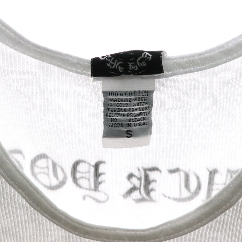 CHROME HEARTS(クロムハーツ) OLD FUCK YOU TANK TOP オールド ファックユー サイドロゴ タンクトップ ノースリーブ ホワイト