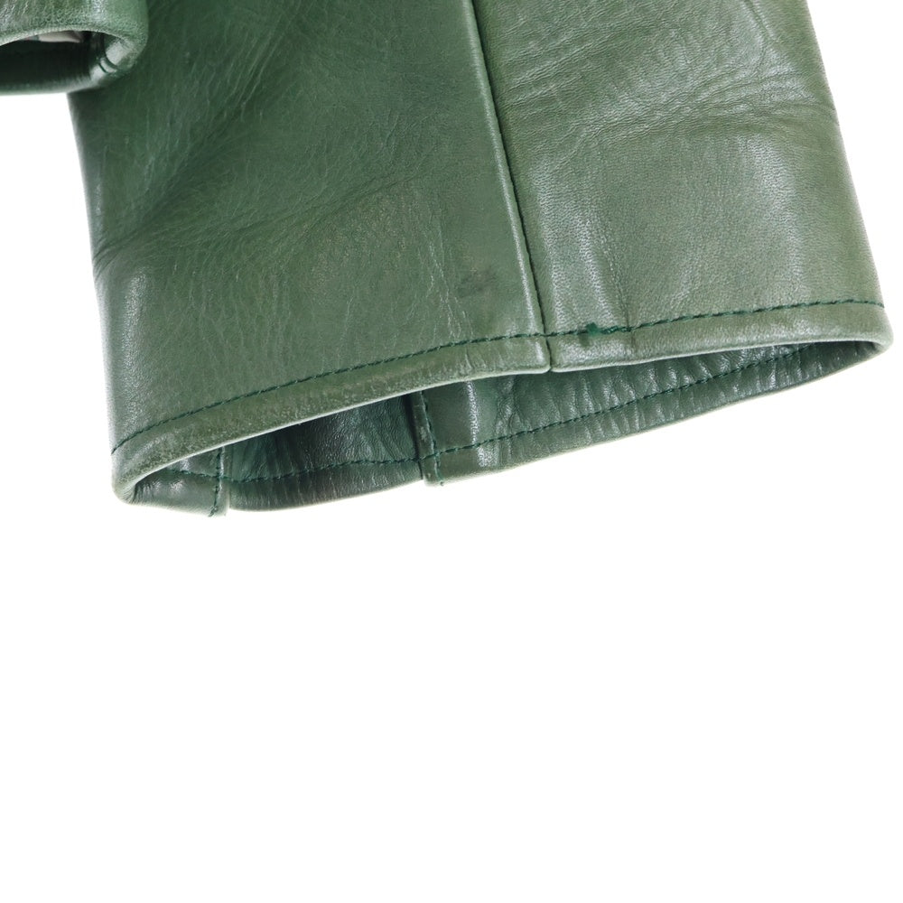 O.C CREW(オーシークルー) ALEX STUDS SINGLE LEATHER JACKET スタッズ レザージャケット グリーン