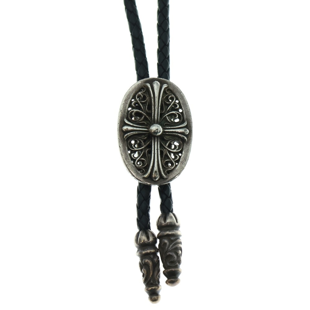 CHROME HEARTS(クロムハーツ) BOLOTIE OVALTINY タイニークラシックオーバルクロス ループタイ シルバー/ブラック BCA209