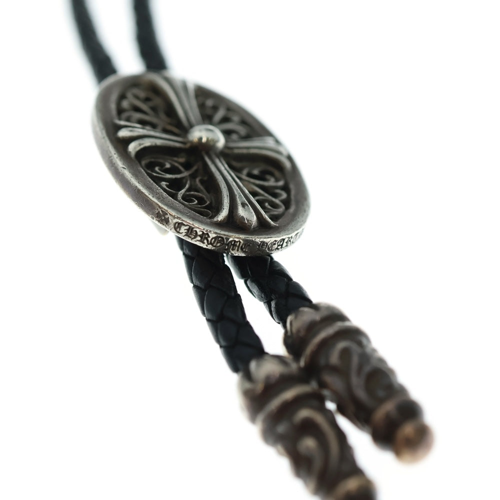 CHROME HEARTS(クロムハーツ) BOLOTIE OVALTINY タイニークラシックオーバルクロス ループタイ シルバー/ブラック BCA209