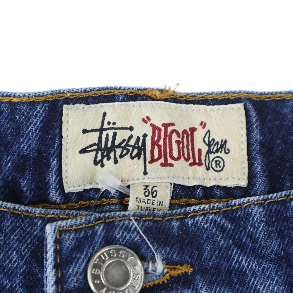STUSSY(ステューシー) SS-LINK BIG OL JEANS 116593 SSリンクデザイン ボタンフライ テーパードデニムパンツ インディゴ
