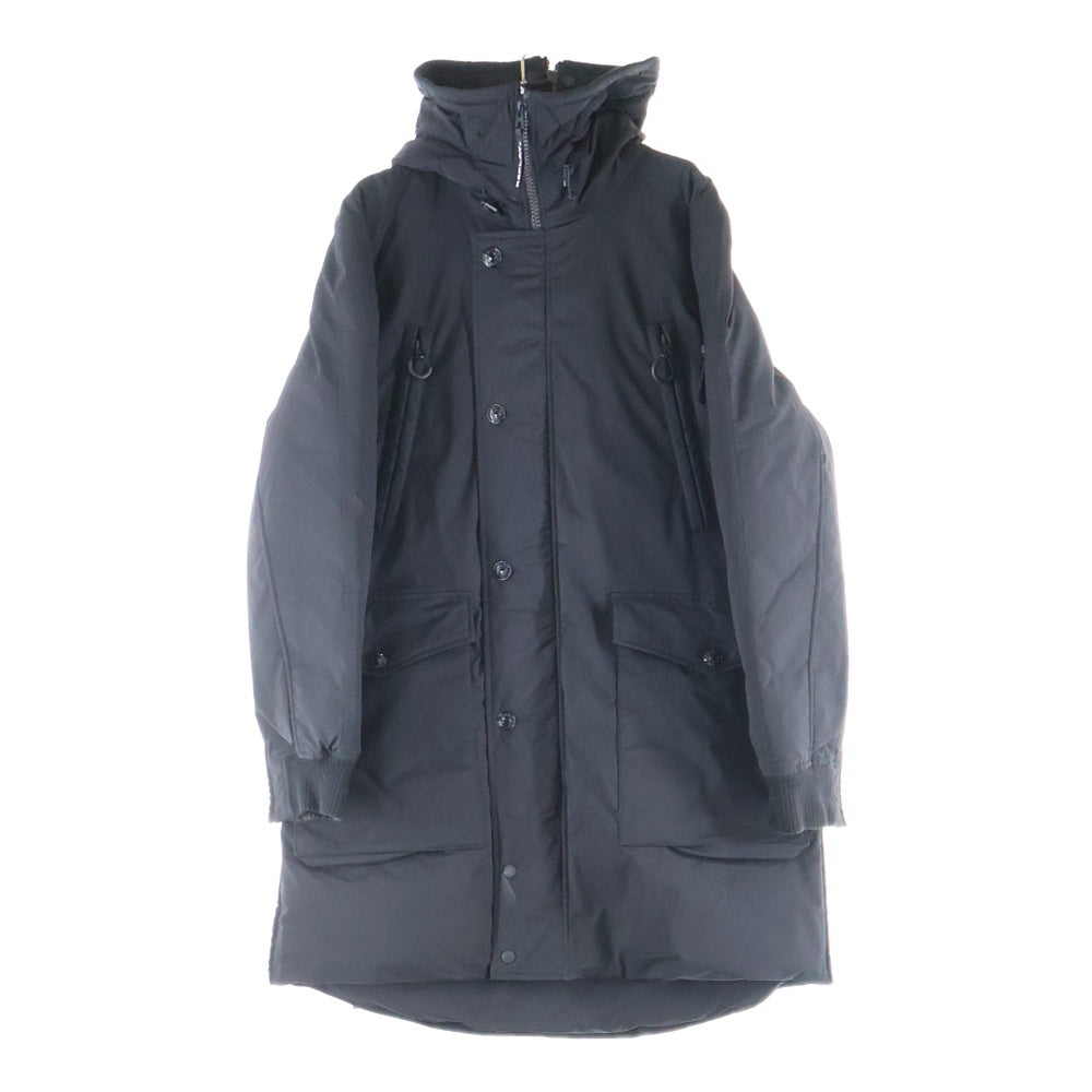 REPLAY(リプレイ) Rubber Logo Long Down Jacket ラバーロゴ ロングジャケット フーディ ブラック M8100.000.83800