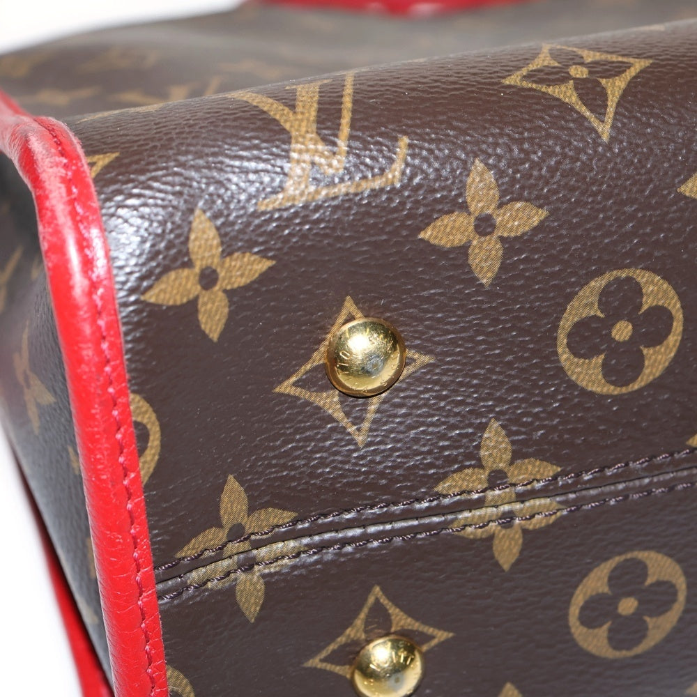 LOUIS VUITTON(ルイヴィトン) ポパンクールPM モノグラム キャンバス 2WAY ショルダーバッグ ハンドバッグ ブラウン/レッド M43433