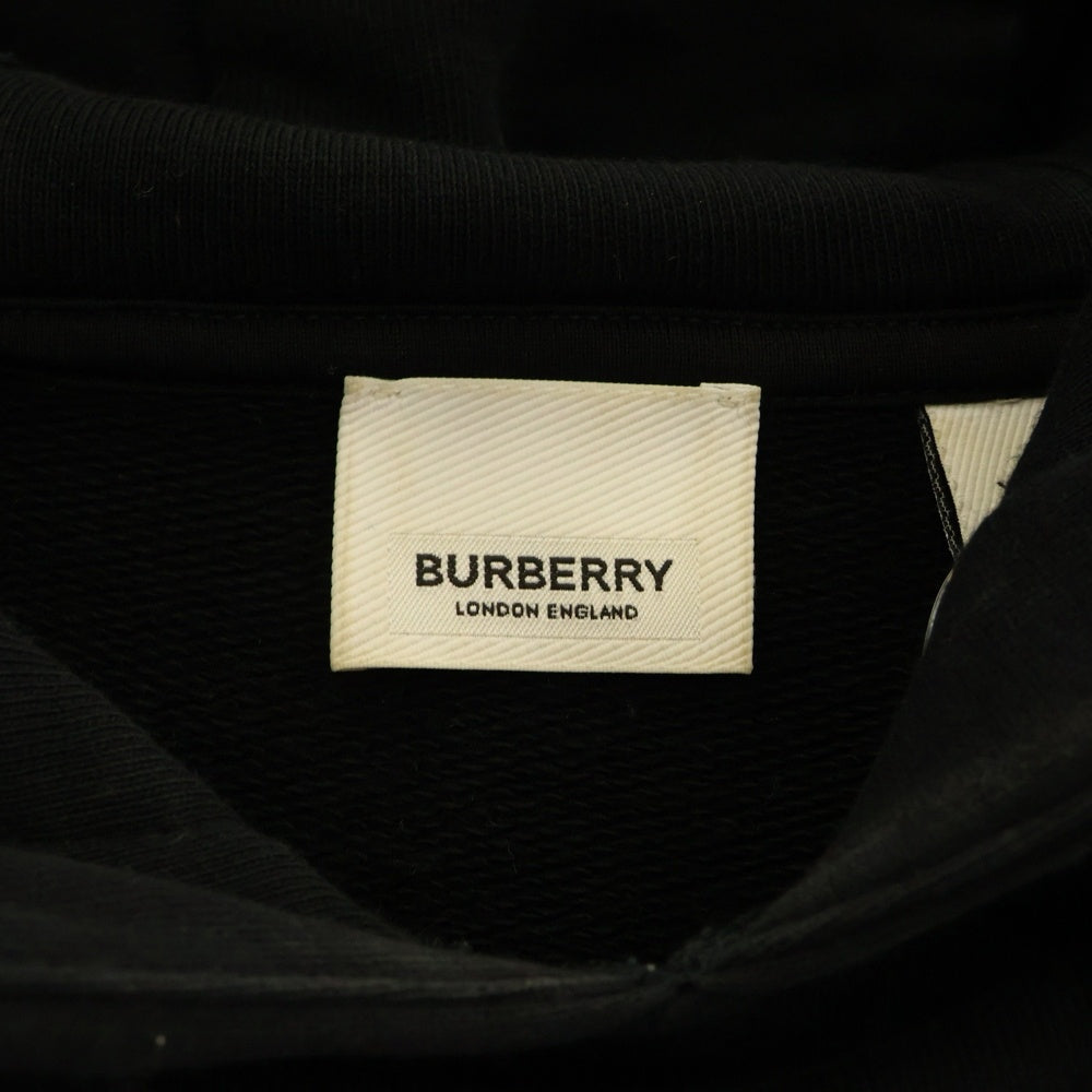 BURBERRY(バーバリー) フロントロゴプリント スウェットプルオーバーパーカー フーディ ブラック レディース 8011652
