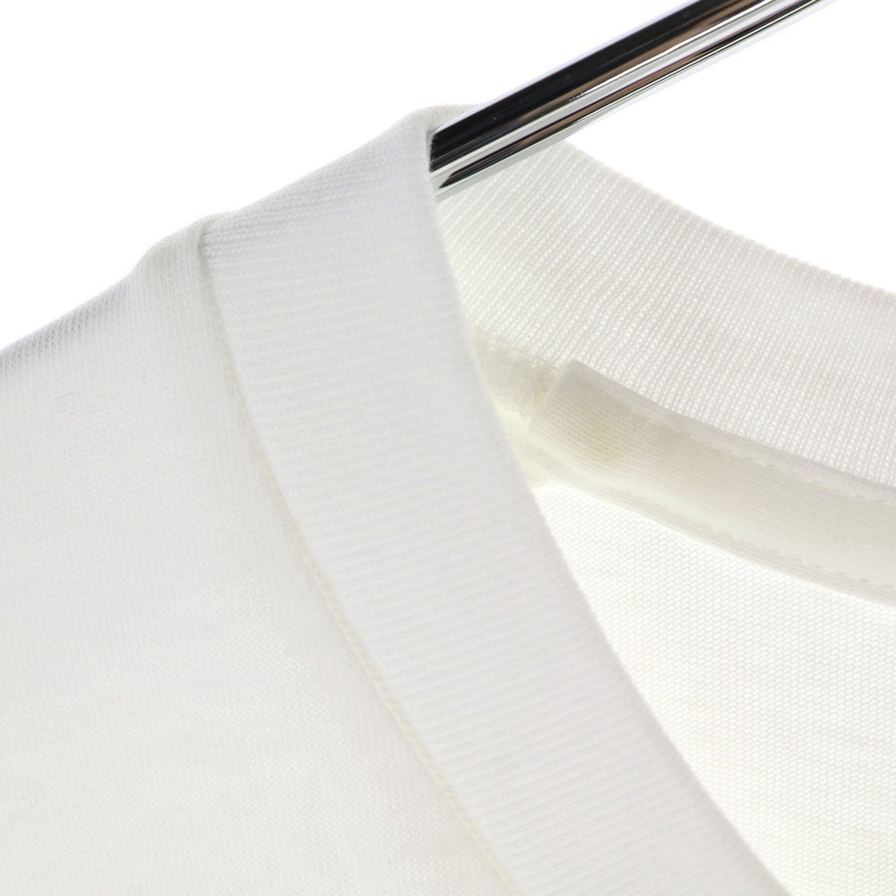 MONCLER(モンクレール) T-SHIRT GIROCOLLO フロントロゴ刺繍 クルーネック半袖Tシャツカットソー ホワイト F20938C75900