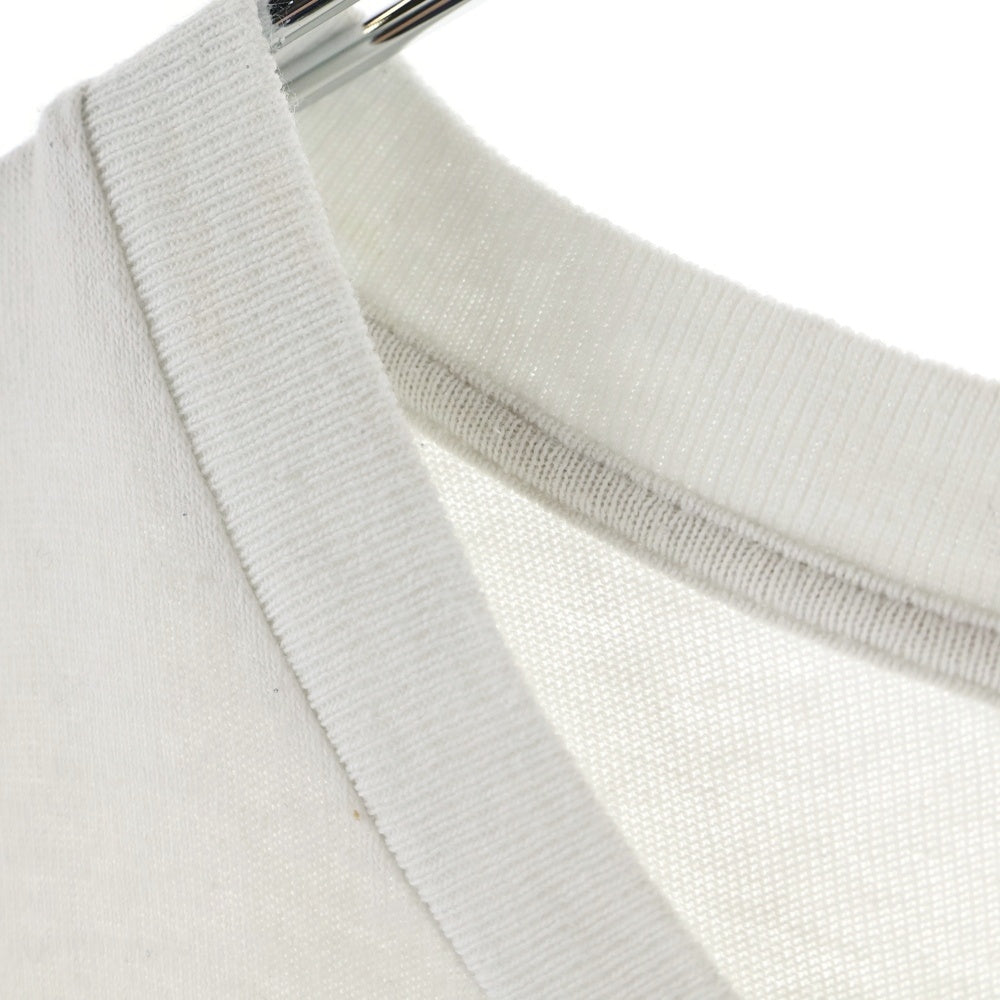 SAINT LAURENT PARIS(サンローランパリ) ロゴ刺繍半袖Tシャツ 747125 YB2XE ホワイト