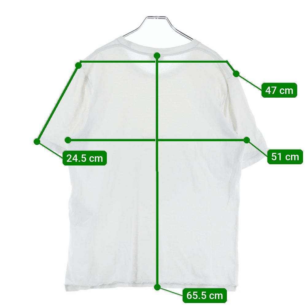 SAINT LAURENT PARIS(サンローランパリ) ロゴ刺繍半袖Tシャツ 747125 YB2XE ホワイト