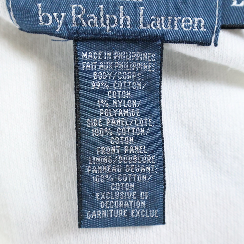 POLO RALPH LAUREN(ポロラルフローレン) 90s VINTAGE TRACK JACKET ヴィンテージ ビックポニー刺繍ジップアップジャケット ホワイト