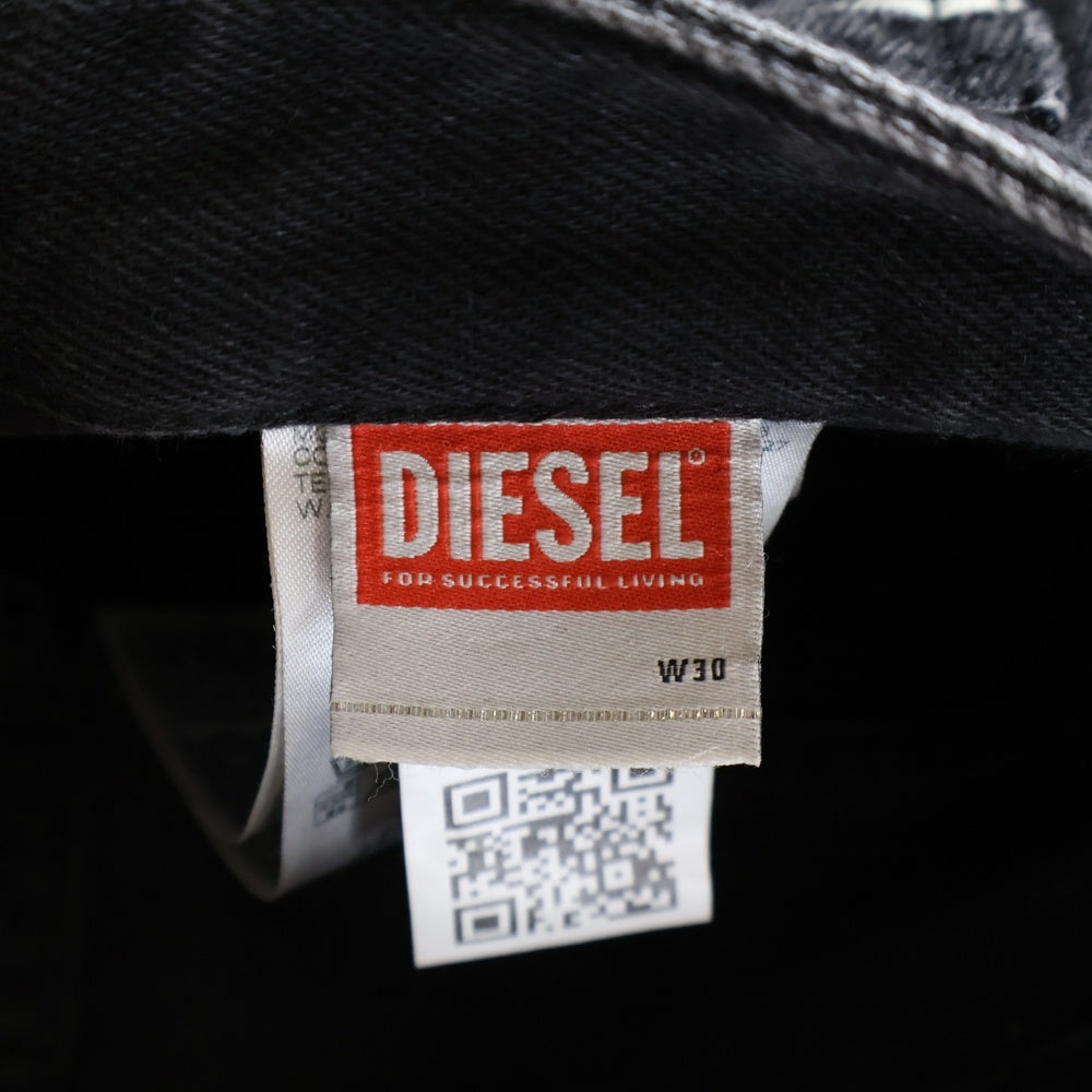 DIESEL(ディーゼル) Relaxed Jeans 2001 D-MACRO ワイドデニムパンツ ジーンズ ブラック A12821