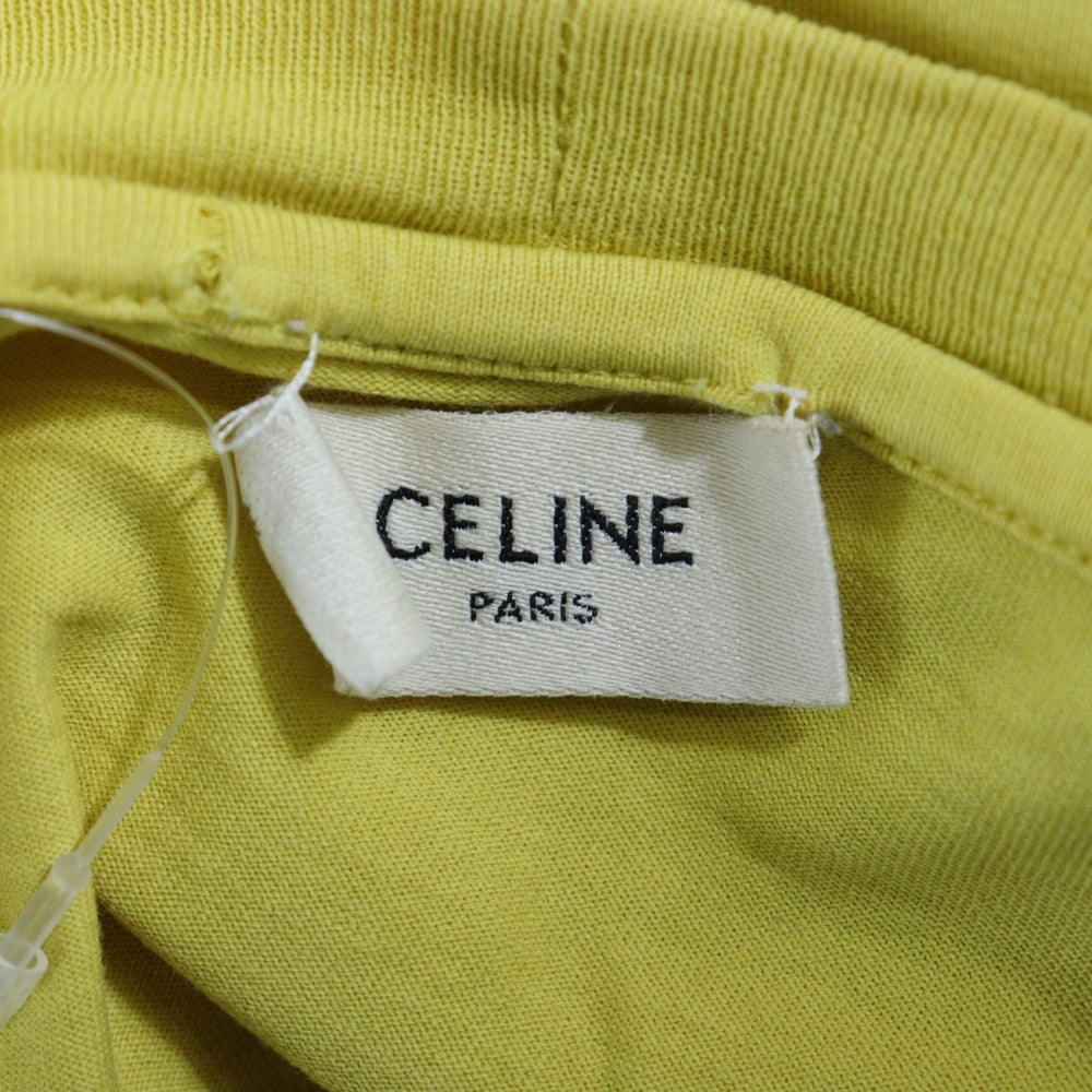 CELINE(セリーヌ) フロントロゴプリントクルーネック 半袖Tシャツカットソー イエロー 2X681501F
