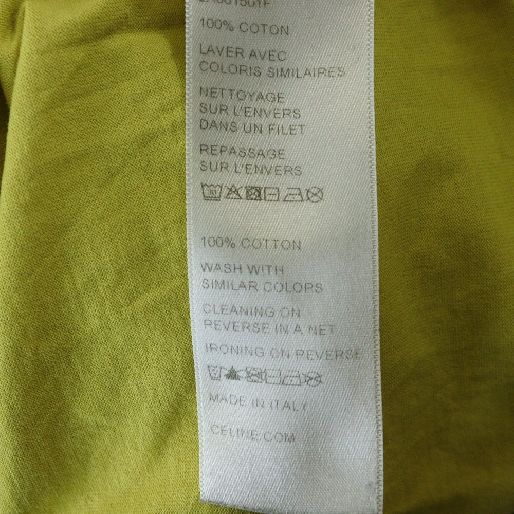 CELINE(セリーヌ) フロントロゴプリントクルーネック 半袖Tシャツカットソー イエロー 2X681501F