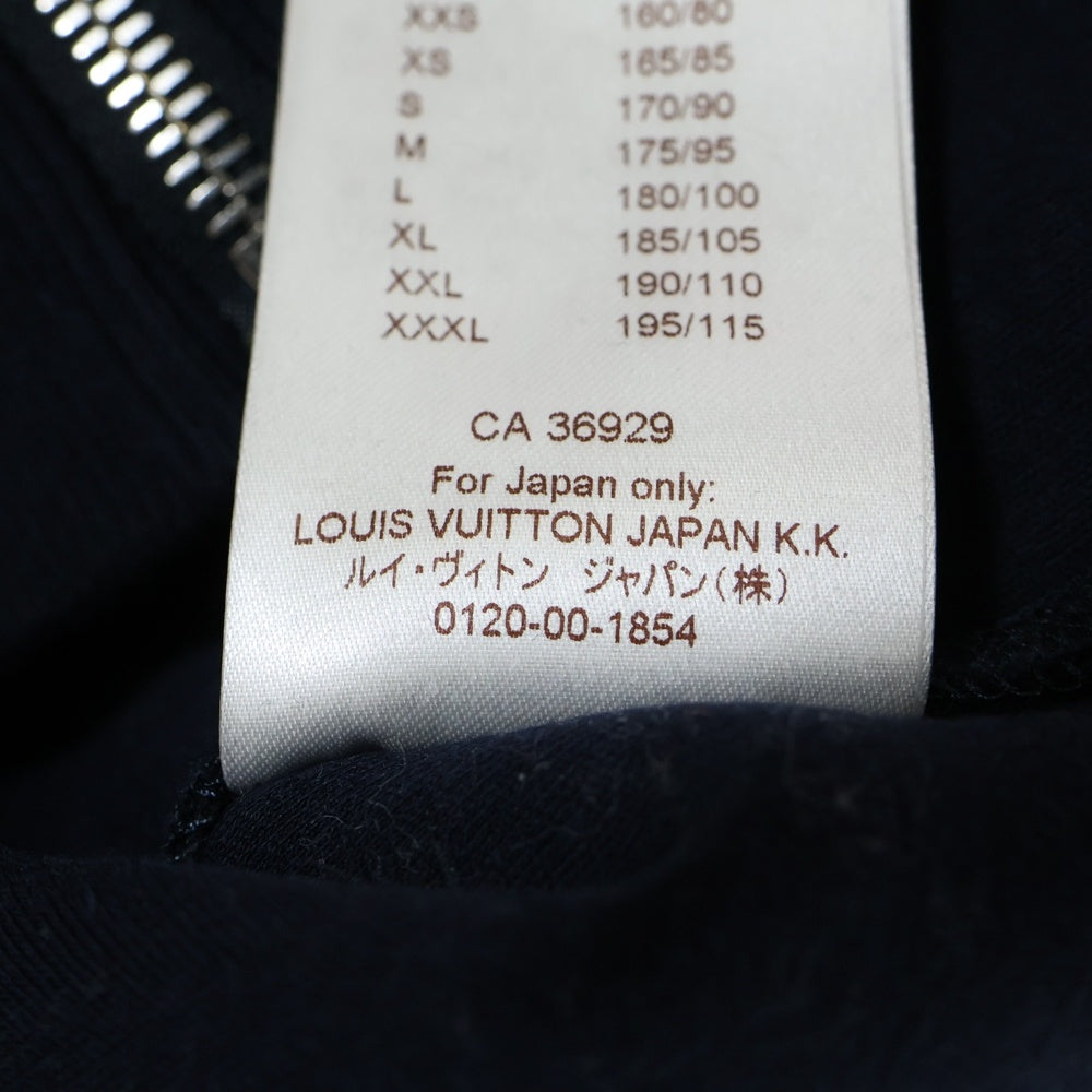 LOUIS VUITTON(ルイヴィトン) フロントワンポイントロゴ ジップアップスウェットパーカー フーディ ネイビー RM171Q JUJ HAY42W