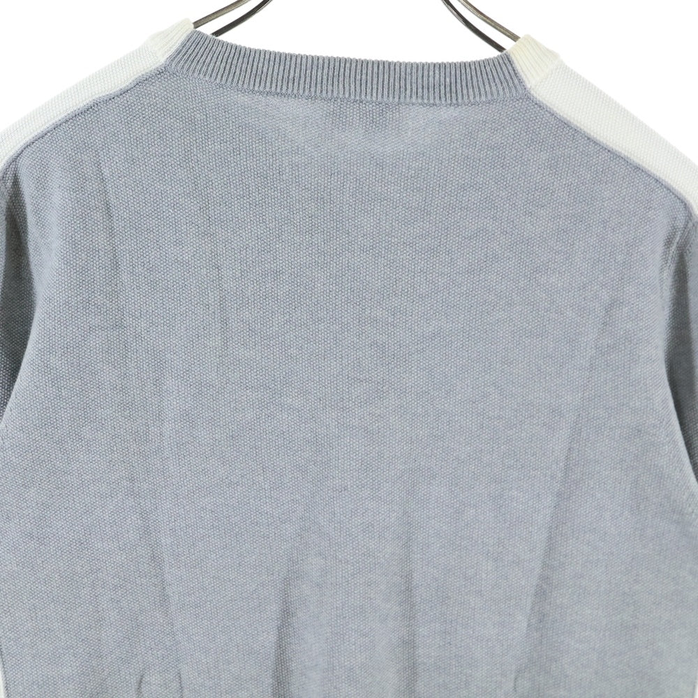 MONCLER(モンクレール) MAGLIA TRICOT GIROCOLLO スリーブライン切替 クルーネックロングスリーブTシャツカットソー ロンT グレー D10919029500