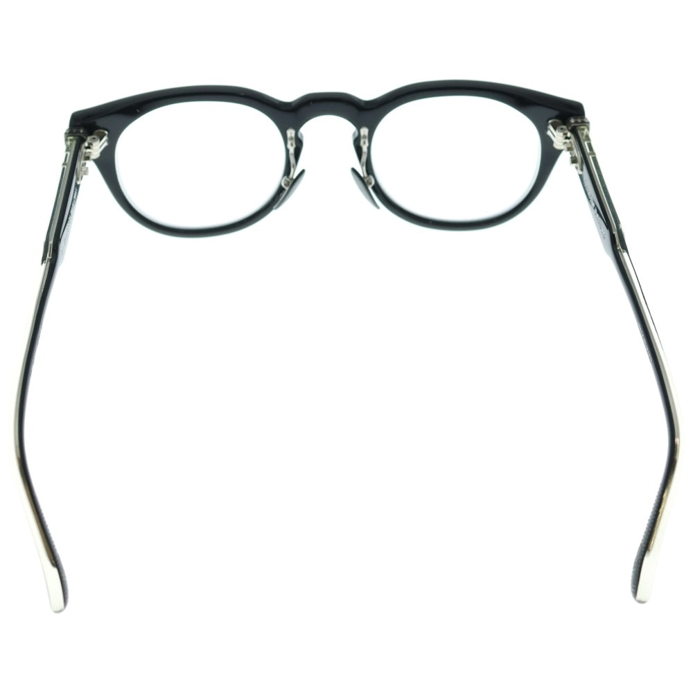 CHROME HEARTS(クロムハーツ) DINGALONGLINGLONG CHプラスフレーム ボストンサングラス メガネ 眼鏡 アイウェア クリア ブラック 度入り