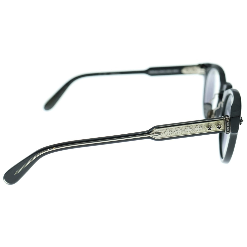 CHROME HEARTS(クロムハーツ) DINGALONGLINGLONG CHプラスフレーム ボストンサングラス メガネ 眼鏡 アイウェア クリア ブラック 度入り