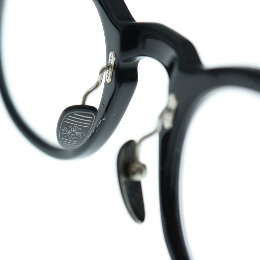 CHROME HEARTS(クロムハーツ) DINGALONGLINGLONG CHプラスフレーム ボストンサングラス メガネ 眼鏡 アイウェア クリア ブラック 度入り