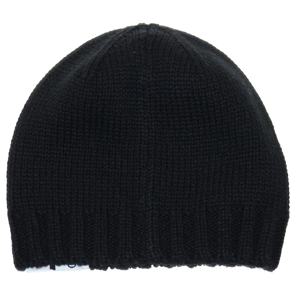 A BATHING APE(アベイシングエイプ) LOGO BEANIE ロゴアクリルビーニー ニット帽子 ブラック