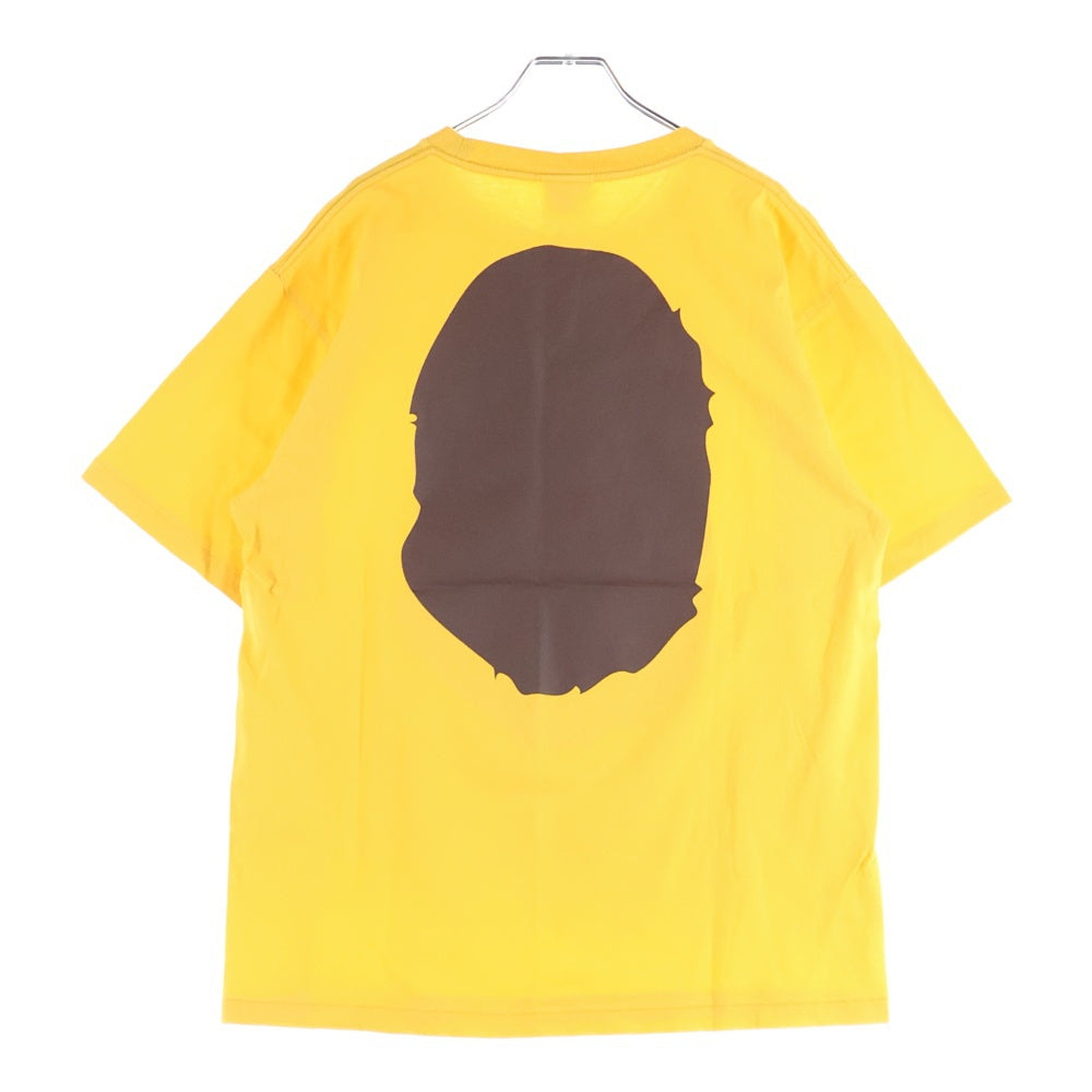 A BATHING APE(アベイシングエイプ) LOGO PRINT T-SHIRTS ロゴプリント半袖カットソー 半袖Tシャツ イエロー 001TEG301004X