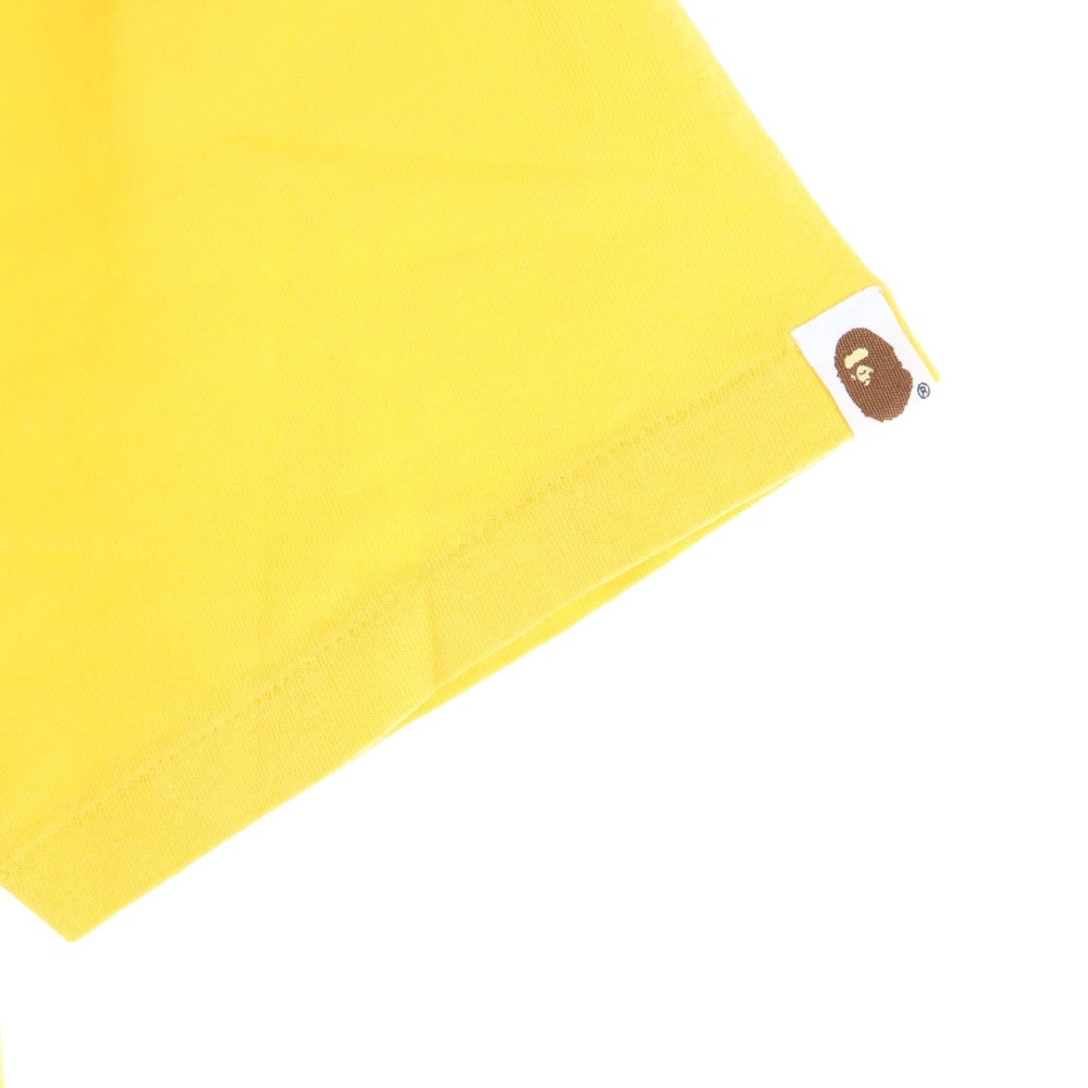 A BATHING APE(アベイシングエイプ) LOGO PRINT T-SHIRTS ロゴプリント半袖カットソー 半袖Tシャツ イエロー 001TEG301004X