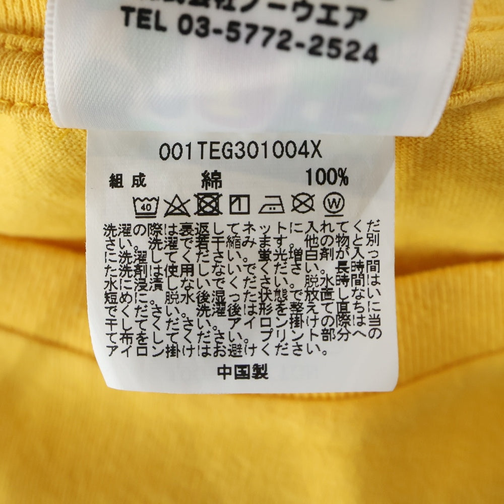 A BATHING APE(アベイシングエイプ) LOGO PRINT T-SHIRTS ロゴプリント半袖カットソー 半袖Tシャツ イエロー 001TEG301004X