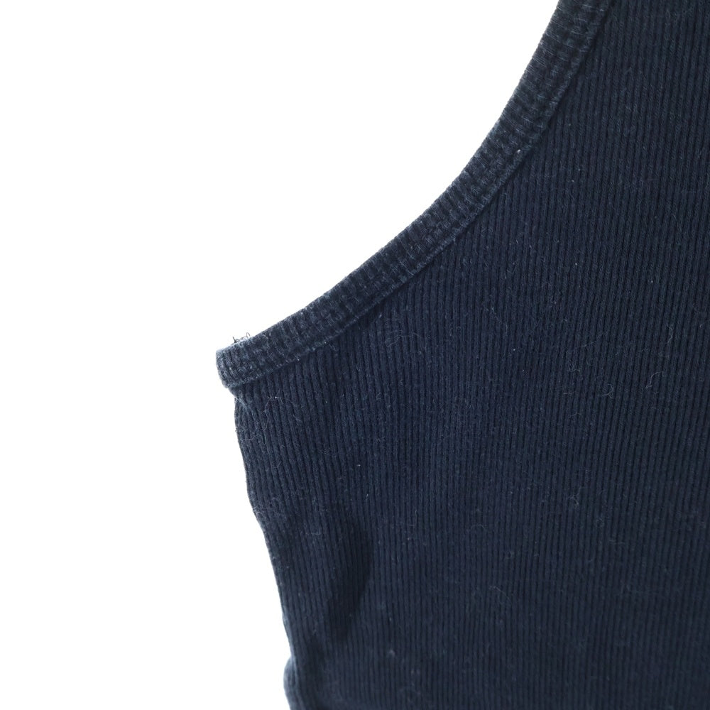 A BATHING APE(アベイシングエイプ) LOGO TANK TOP ロゴ刺繍タンクトップ ブラック