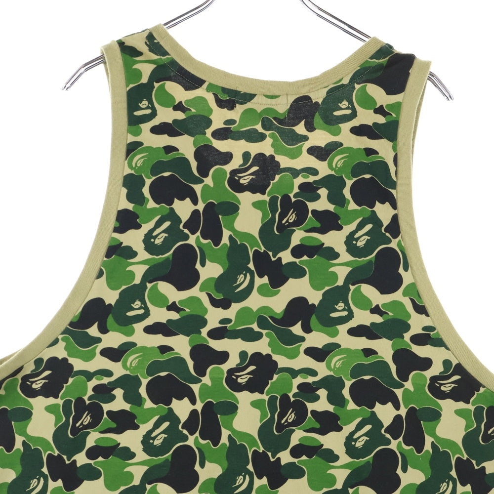 A BATHING APE(アベイシングエイプ) LOGO CAMO TANK TOP ロゴ刺繍カモ柄タンクトップ マルチカラー