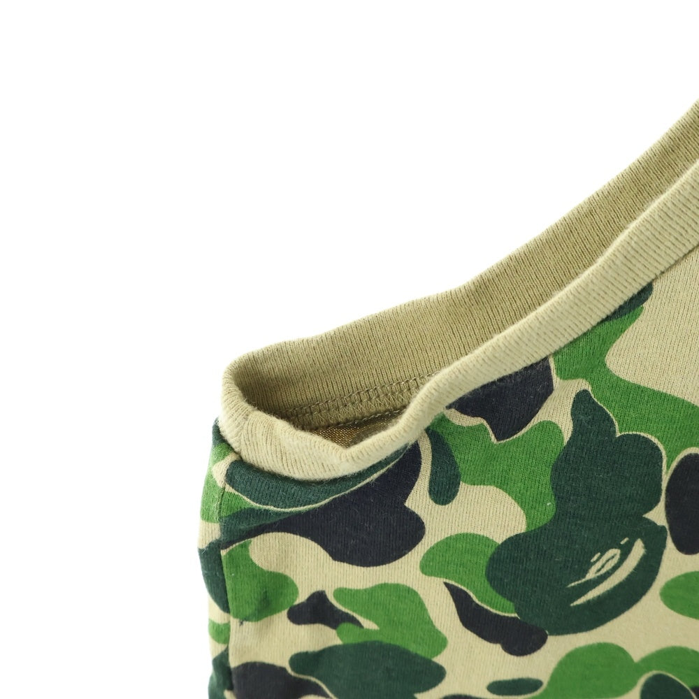 A BATHING APE(アベイシングエイプ) LOGO CAMO TANK TOP ロゴ刺繍カモ柄タンクトップ マルチカラー