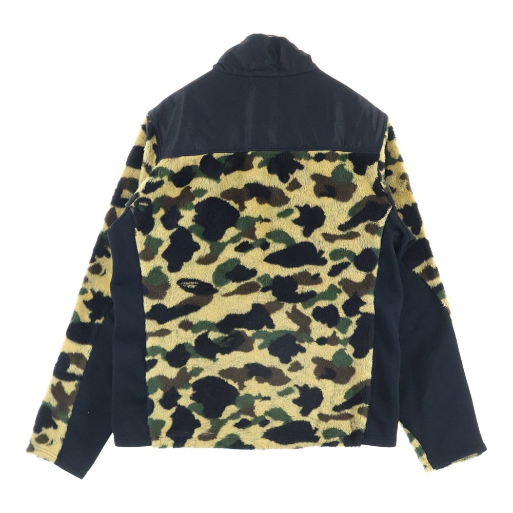 A BATHING APE(アベイシングエイプ) CAMO FLEECE JACKET 001LJC801006X カモ柄フリースジャケット マルチカラー