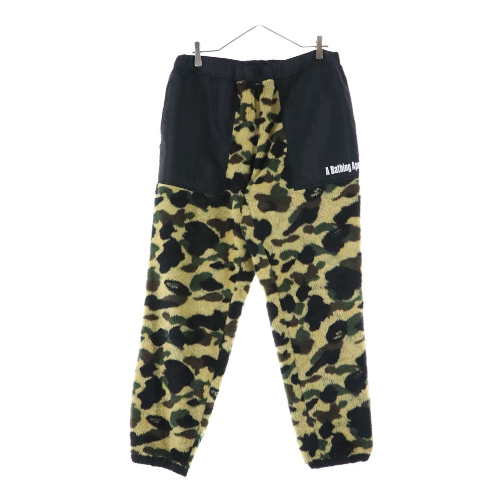 A BATHING APE(アベイシングエイプ) CAMO FLEECE PANTS 001PTC801001X カモ柄フリースパンツ マルチカラー