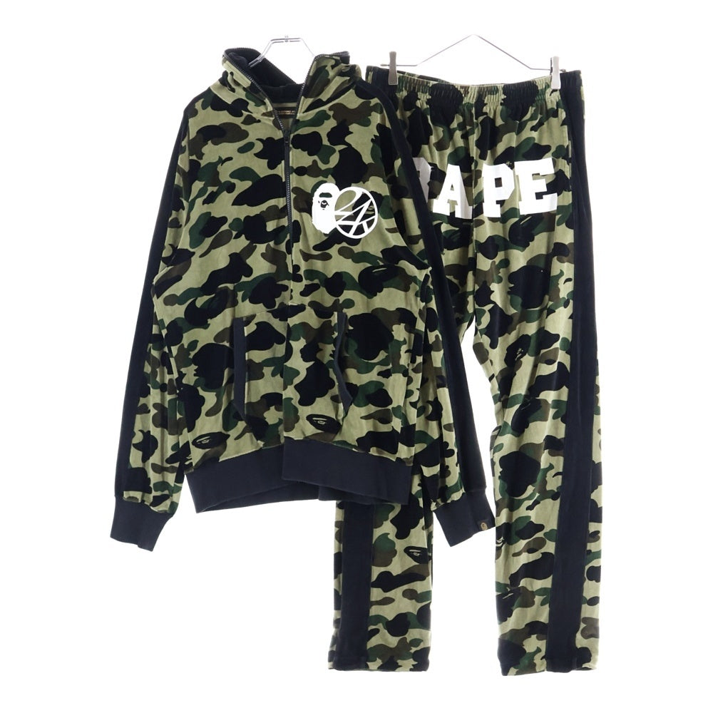 A BATHING APE(アベイシングエイプ) SET UP HOODIE&PANTS 001ZPB731907X セットアップ ジップアップパーカー フーディー スウェットパンツ マルチカラー