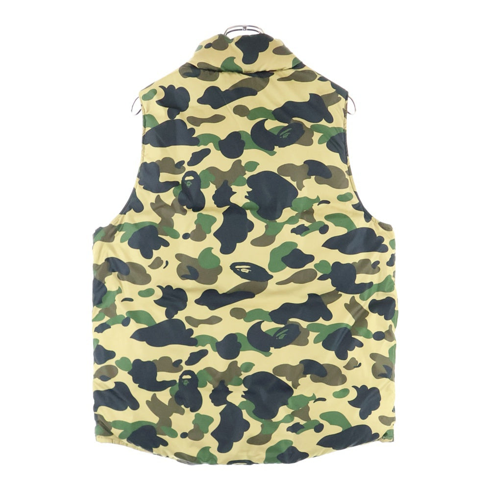A BATHING APE(アベイシングエイプ) REVERSIBLE DOWN VEST 001LJ0801019X リバーシブルダウンベスト カモ柄 マルチカラー