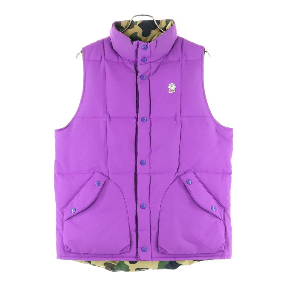 A BATHING APE(アベイシングエイプ) REVERSIBLE DOWN VEST 001LJ0801019X リバーシブルダウンベスト カモ柄 マルチカラー