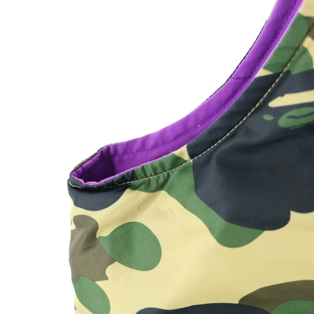 A BATHING APE(アベイシングエイプ) REVERSIBLE DOWN VEST 001LJ0801019X リバーシブルダウンベスト カモ柄 マルチカラー