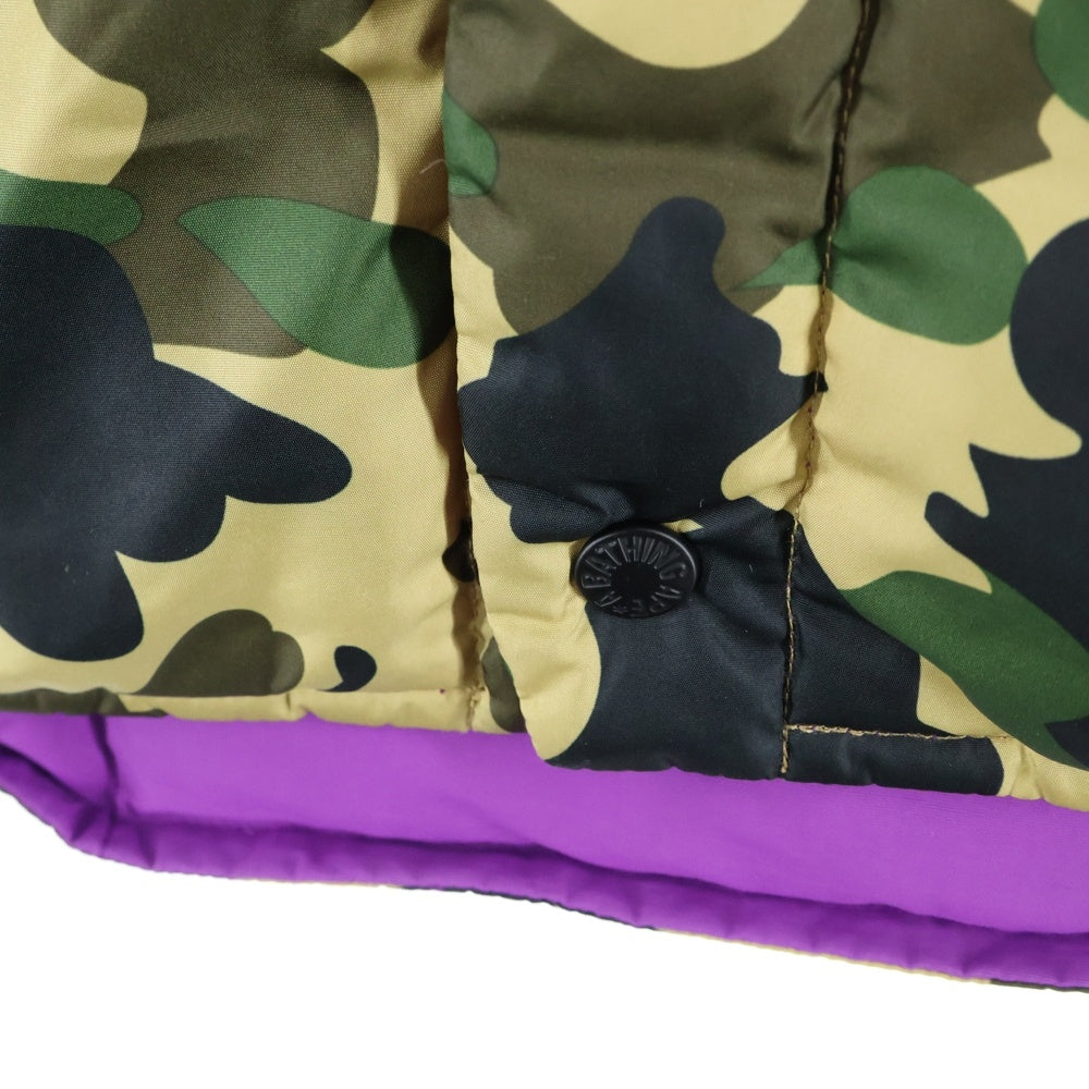 A BATHING APE(アベイシングエイプ) REVERSIBLE DOWN VEST 001LJ0801019X リバーシブルダウンベスト カモ柄 マルチカラー